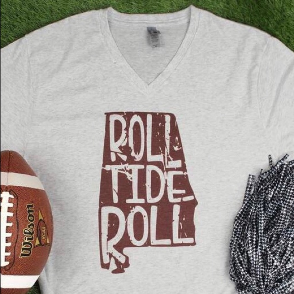 Alabama Football v neck Tee size X Large